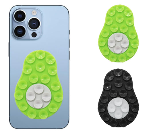 DHAFDLWL 2PCS Silicone Suction Phone Case Mount Hands-Free Strong Grip Holder Non Slip Suction Cup Phone Mount with Adhesive Backing Sticky Phone Grip for iPhone and Android for Selfies and Videos